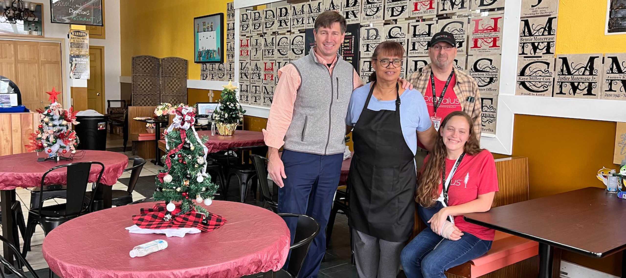 provalus the tgb foundation optomi professional services volunteering christmas donation trees drexell and honeybee’s restaurant together feature