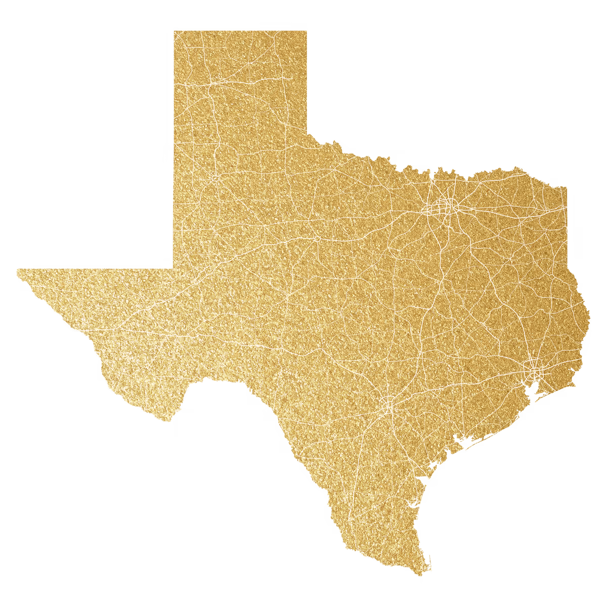 gold texas map 1